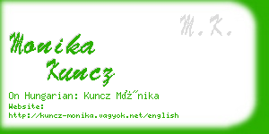 monika kuncz business card